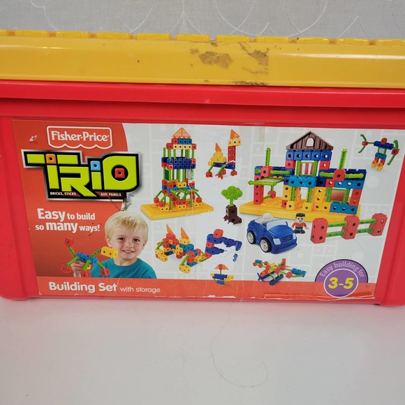 FisherPrice Toys Fisher Price Trio Building Toy Set With Storage